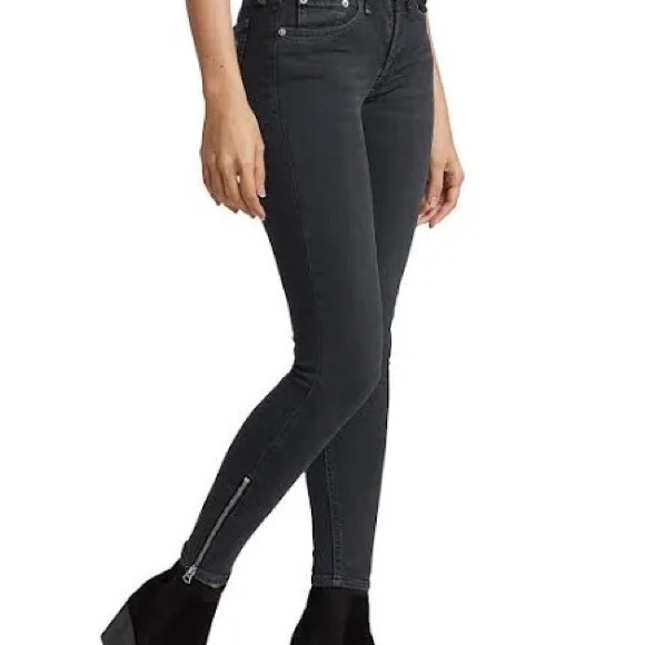 Rag & Bone Cate Zip Cuff Ankle Skinny Jeans in Minna Size 24 - Picture 3 of 11